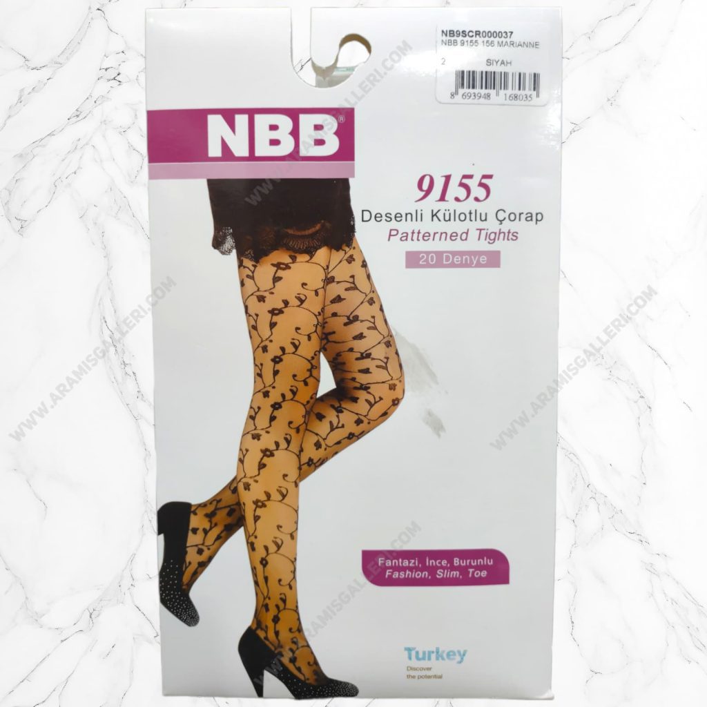 جوراب شلواری NBB 9155 مدل گل ریز